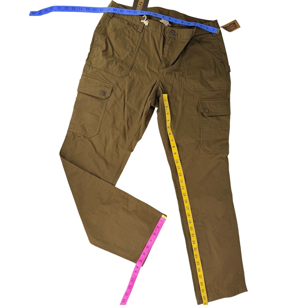 Duluth Trading Co Fire Hose Slim Leg Cargo Pants Brown 14x33 34719 Workwear - Picture 2 of 7